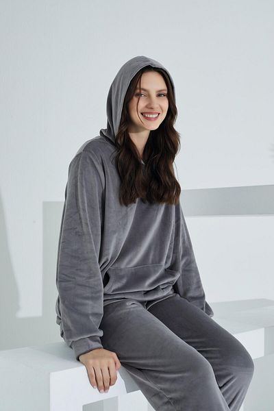 Etoile Γυναικεία αθλητική φόρμα Soft Kangaroo Pocket Hooded Velvet
