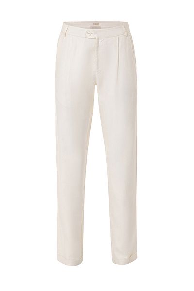 Boris Becker Off-White Color Linen Blended Chino Pants