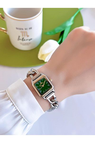FERRO Retro Special Design - Chain Steel Cord Ion Plated Women's Wrist Watch and Bracelet Efl40132D6