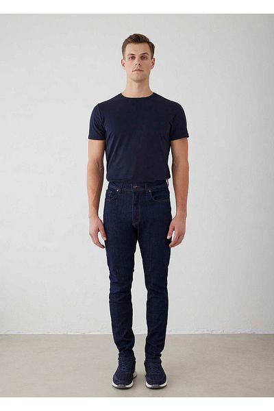 Boris Becker Navy Blue Color 5 Pocket Denim Trousers