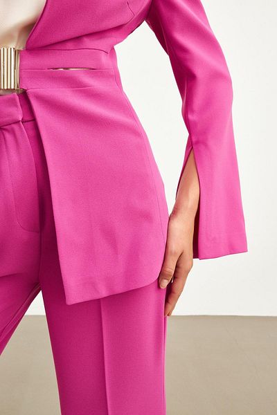 Setre Fuchsia Clip Detailed Jacket