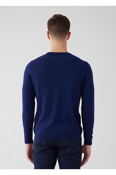 Boris Becker Navy Blue Color Crew Neck Knitwear Sweater