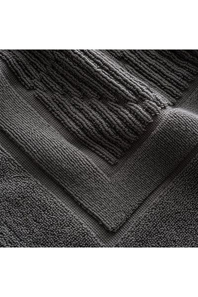 Green Black Πετσέτα ποδιών Anisa Anthracite 100% βαμβακερή 50x80 cm
