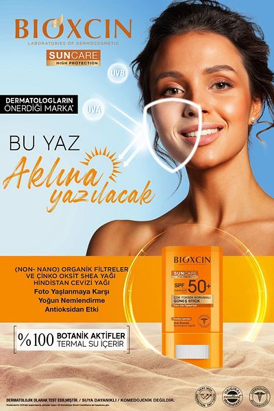 Bioxcin Sun Care Stick SPF 50 Vysoce ochranný opalovací krém pro citlivé oblasti