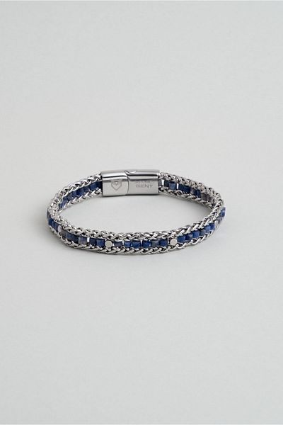So CHIC... Sodalite Stone Steel Men's Bracelet