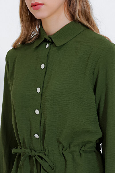 Bigdart 8017 Model khaki skládaná sukně a top