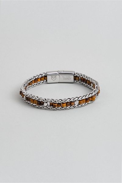 So CHIC... Tiger Eye Stone Steel Men's Bracelet