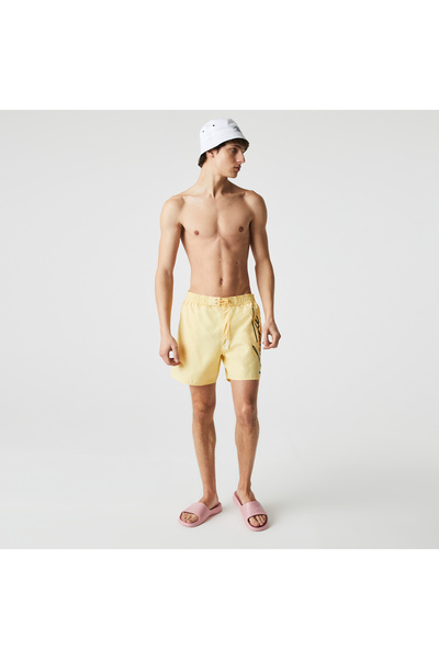 Lacoste Erkek Baskılı Sarı Mayo Şort