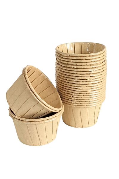 Zanzibar 50S Kraft Muffin - Natural Cake Mold, Airfryer Compatible, Safari Concept Cake Capsule Cupcake