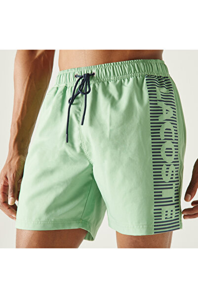 Lacoste Erkek Baskılı Yeşil Mayo Şort