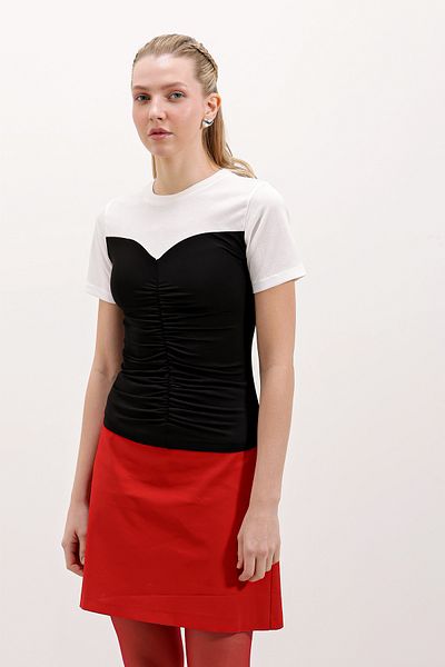 Bigdart 4314 T-shirt typu zebrany basic – czarny