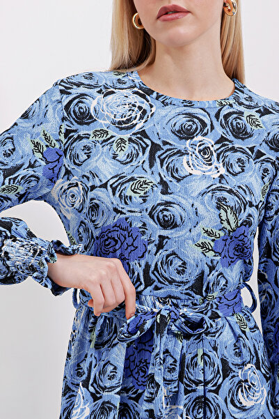 Bigdart 1525 Örme Tesettür Elbise - Y.Lacivert