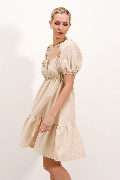 Bigdart 2351 Flared Poplin Dress - Cream