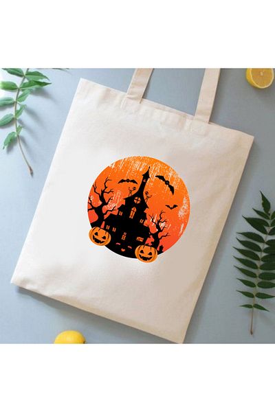 Cemira Halloween Halloween Portocaliu Copii Tote Bag Stofa Geantă