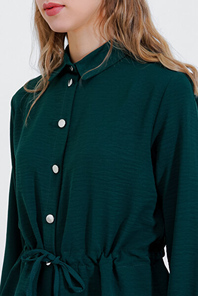 Bigdart 8017 Pleated Skirt Double Set - Emerald Green