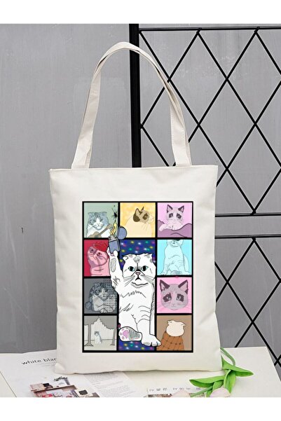 Cemira Taylor Swift Karma Cat Tote Geantă Geantă din stofa