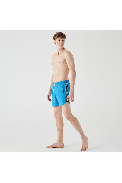 Lacoste Erkek Baskılı Mavi Mayo Şort