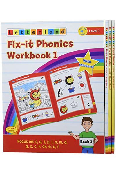 GBS Grantham Book Service حزمة الطالب من المستوى الأول من برنامج Fixit Phonics الإصدار الثاني