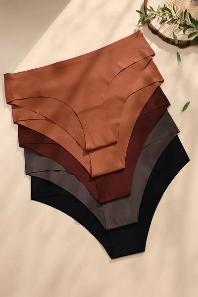 Merry See 5er-Set nahtloser Bikini-Slip aus Lycra mit Laserschnitt, hinterlässt keine Spuren