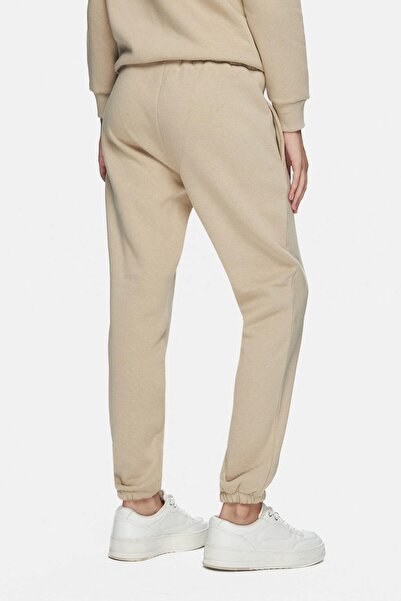 UCLA Γυναικεία φούτερ JULES σε σκούρο μπεζ χρώμα, άνετο κέντημα στο πόδι, επένδυση fleece Standard Fit