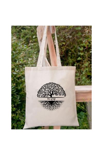 Cemira Tree of Life, Tree of Life Design Tote Bag Geantă din stofa