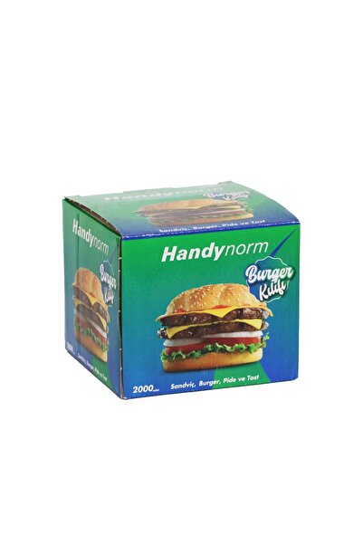 Handy Handynorm Hamburger Burger Pide Tost Sandviç Kılıfı Poşeti - 12.5x12.5 Cm. - 2000 Adetlik 1 Kutu