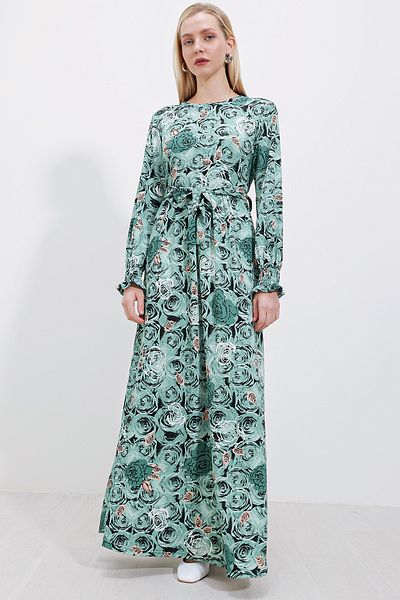 Bigdart 1525 Knitted Hijab Dress - Mint