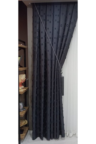 Brillant pufy carla J813315.804 κουρτίνα φόντου σε χρώμα ανθρακί 1/3 συχνά πτ...