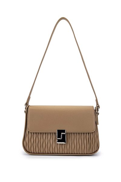 Tamer Tanca Women's Vegan Taupe Shoulder Bag