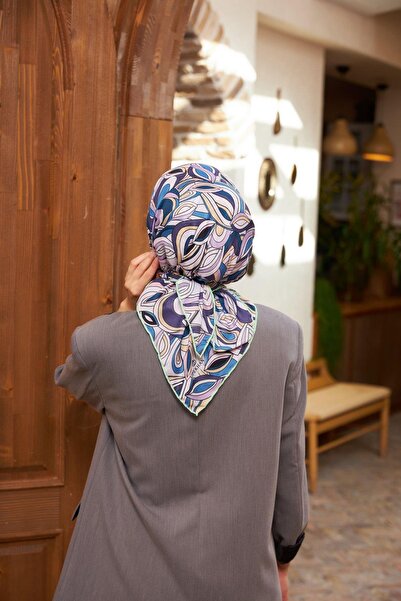 İpekhan Geo Oval Soft Шарф Фіолетовий Пудра 1158-14