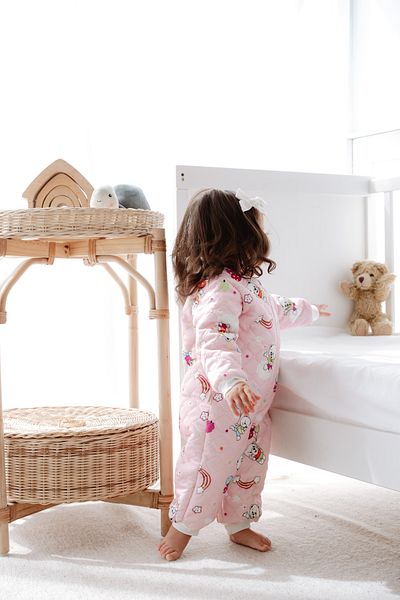 Lilabio Welsoft Lamb Romper for Baby Girl - Astronaut Teddy Bear Design
