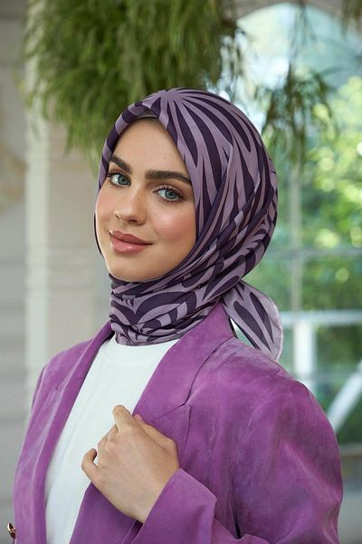 İpekhan Μαλακό κασκόλ Plum Purple Summer Shine Collection - 1184-02