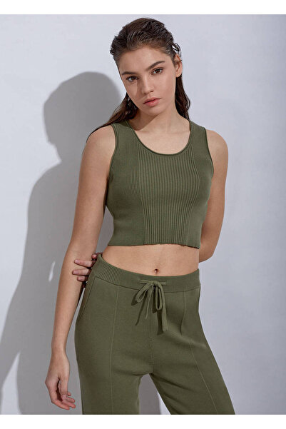 Knitss Блуза от органичен памук в цвят каки