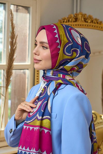 İpekhan Night Blue Soft Shawl Summer Sparkle Collection - Altuni 3045-02