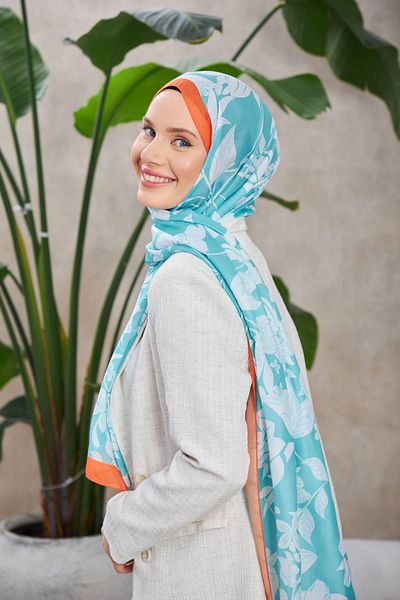 İpekhan Πορτοκαλί Water Green Fulya Soft Shawl - 3041-12