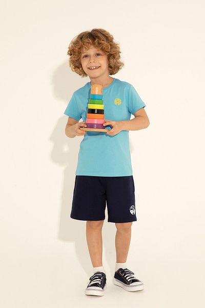 U.S. Polo Assn. Тениска с кръгло деколте и мента за момче 50288062-VR090