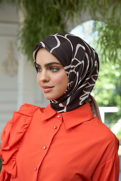 İpekhan Μαλακό κασκόλ Bitter Brown Brown Summer Shine Collection - 1188-07