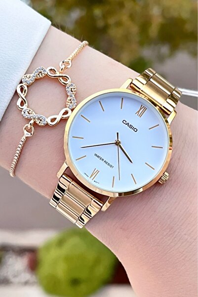 Casio Altın Renk 24 Ay Garantili Kadın Kol Saati