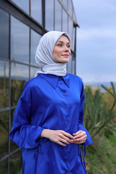 İpekhan Κασκόλ Celina Jacquard Μαλακό Γκρι 9902-01