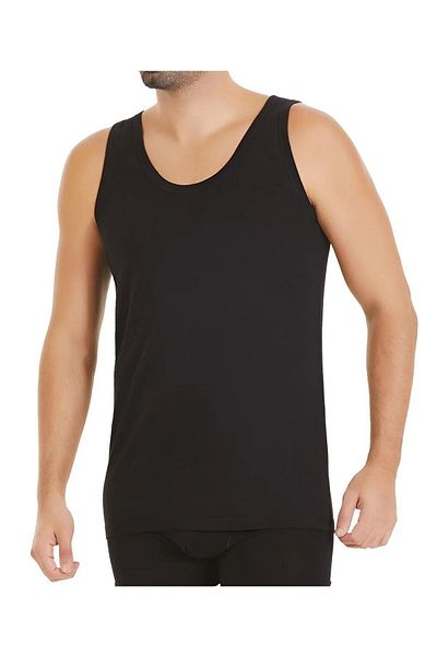YILDIZ 121 Black Modal Super Thin Men's Tank Top