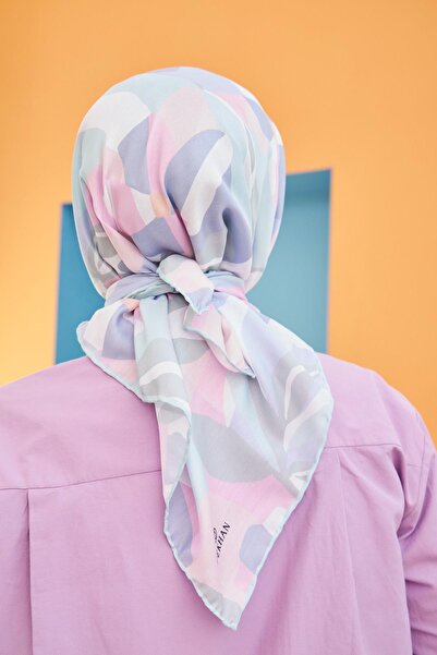 İpekhan Πράσινο βαμβακερό κασκόλ βισκόζης με σχέδιο Daphne