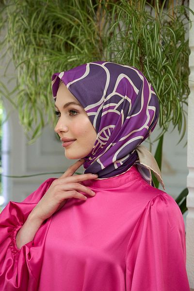 İpekhan Συλλογή Soft Scarf Plum Wine Summer Shine - 1188-11