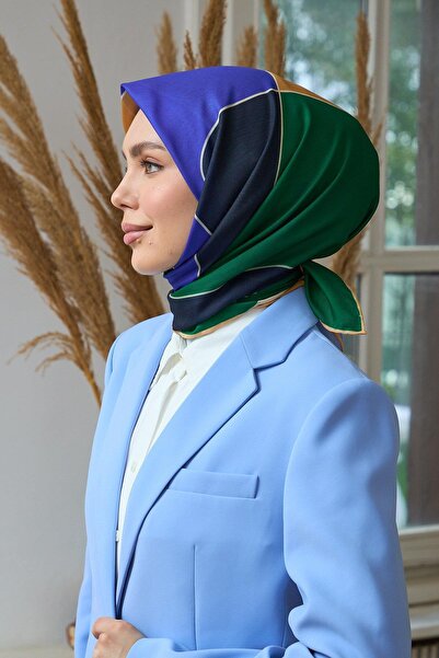 İpekhan Πράσινο Navy Blue Soft Scarf Summer Sparkle Collection - 1190-11