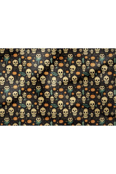 Tataroğlu Dijital Kumaş Happy Halloween Halloween - Ψηφιακό τυπωμένο σχέδιο πολλαπλών χρήσεων, 24