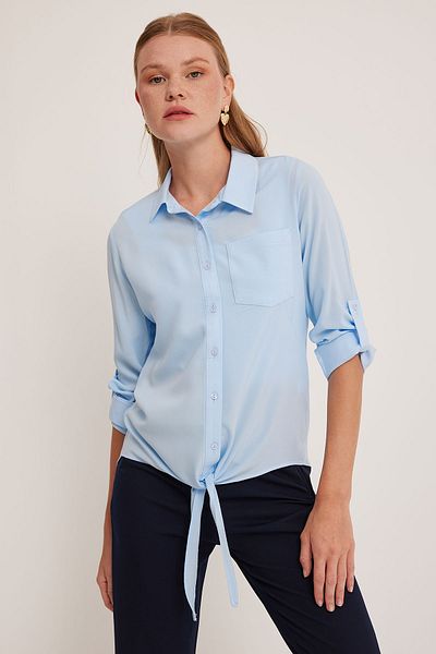 Bigdart Woman's Blue Viscose Shirt 20237