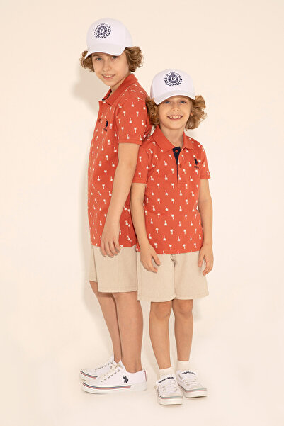 U.S. Polo Assn. Boy's Powder Polo Neck T-Shirt 50288073 -Vr042