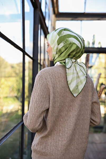 İpekhan Μαλακό κασκόλ Amanda Pattern Dark Green 1170-03