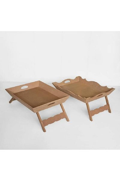 Altınyapı Hobi Market Raw Mdf Paintless Two Pieces Plain and Figured Trays
