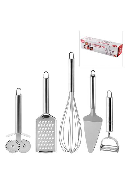 Queen’s Kitchen 5-Piece Stainless Kitchen Set