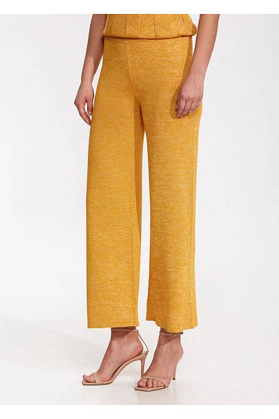 Knitss Relaxed Cut Yellow Knitwear Trousers
